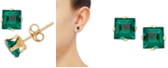 Macy's Lab-Created Emerald Stud Earrings (1 ct. t.w.) in 14k Gold